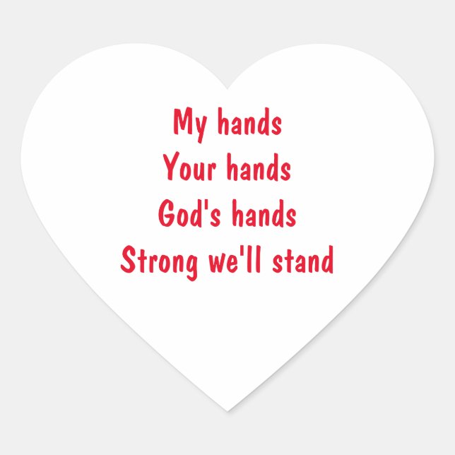 Inspirational Heart Sticker (Front)