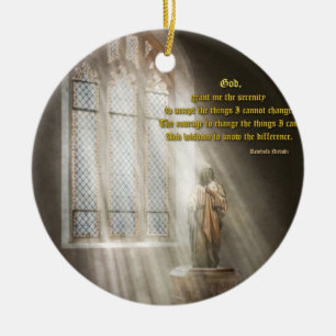 Inspirational - Heavenly Father - Senrenity Prayer Ceramic Ornament