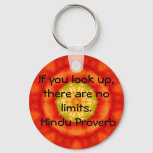 inspirational Hindu Proverb from India Keychain