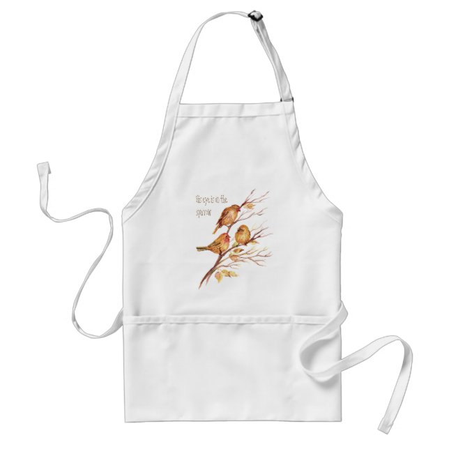 Inspirational His Eye is on the Sparrow, Standard Apron (Front)