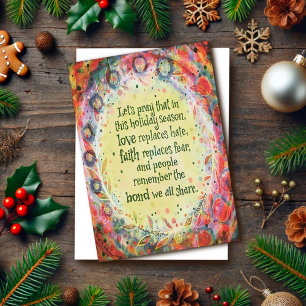 Inspirational Hopeful Holiday Season Christmas Card