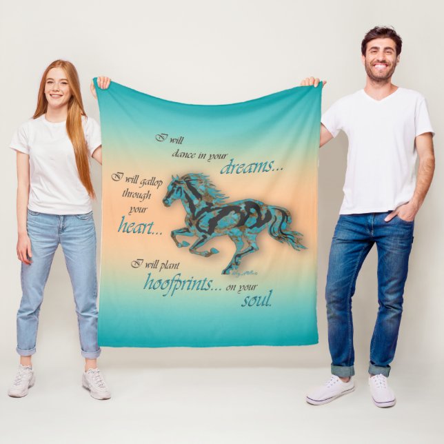 Inspirational Horse Fleece Blanket (In Situ)