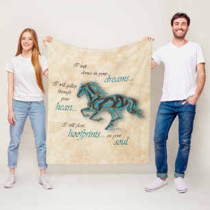 Inspirational Horse Fleece Blanket