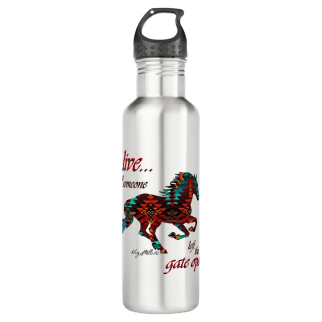 Inspirational Horse Stainless Steel Water Bottle (Front)