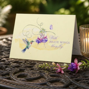 Inspirational Hummingbird and Butterfly Card