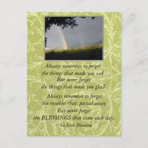 Inspirational Irish Blessing Always Remember Postcard