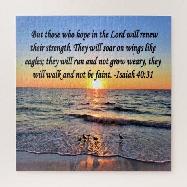 INSPIRATIONAL ISAIAH 40:31 JIGSAW PUZZLE (Vertical)