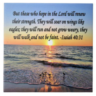 INSPIRATIONAL ISAIAH 40:31 TILE