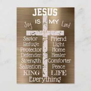 Inspirational Jesus is my Everything -Christian Postcard