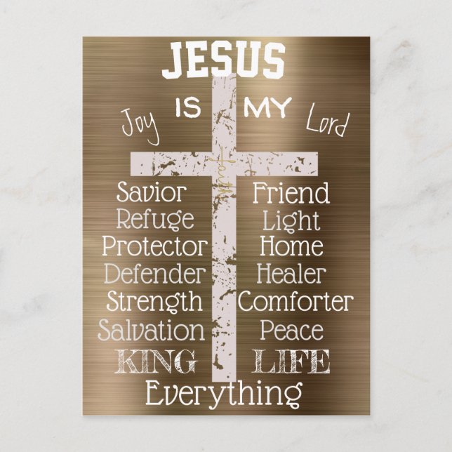 Inspirational Jesus is my Everything -Christian Postcard (Front)