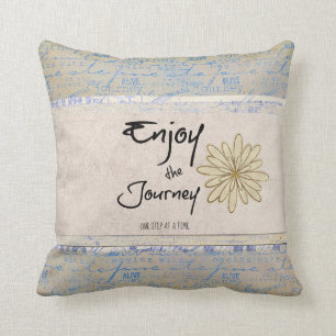 Inspirational Journey Quote Throw Pillow