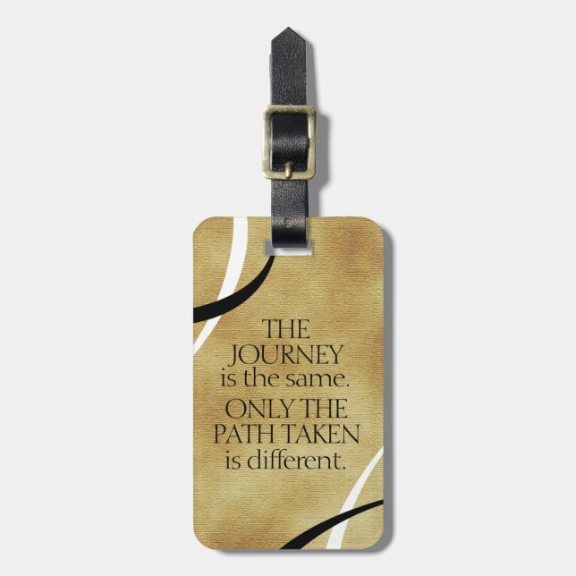 Inspirational Journeys and Paths Quote Luggage Tag (Front Vertical)
