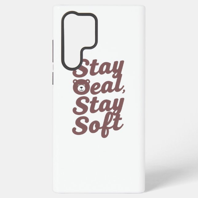 Inspirational Kindness Quote with Cozy Bear Samsung Galaxy S22 Ultra Case (Back)