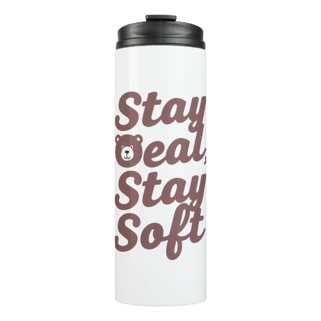 Inspirational Kindness Quote with Cozy Bear Thermal Tumbler (Front)