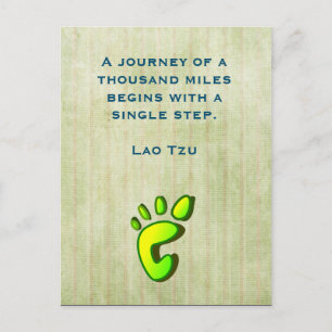 Inspirational Lao Tzu Quote Postcard