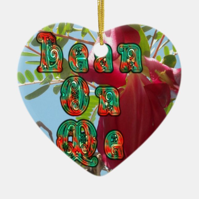 Inspirational Lean On Me Floral Skyward Art Print  Ceramic Ornament (Front)