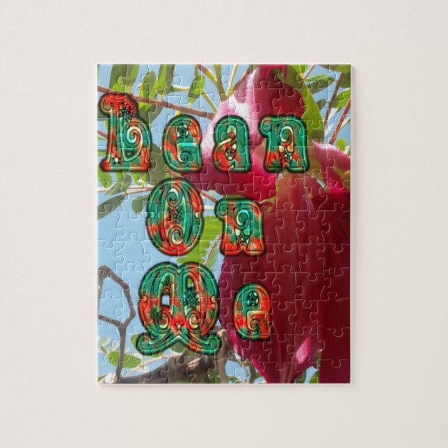 Inspirational Lean On Me Floral Skyward Art Print  Jigsaw Puzzle (Vertical)