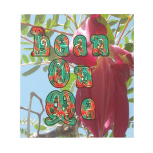 Inspirational Lean On Me Floral Skyward Art Print Notepad