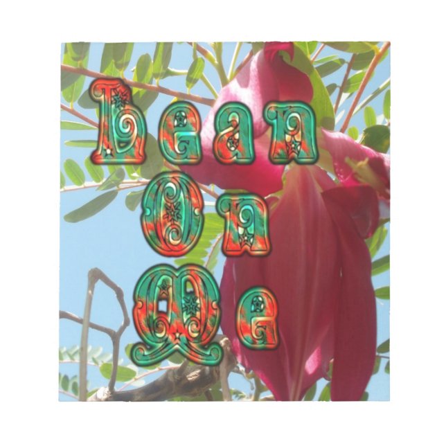 Inspirational Lean On Me Floral Skyward Art Print  Notepad (Front)