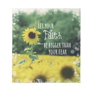 Inspirational: Let Your Faith Be Bigger Than Fear Notepad