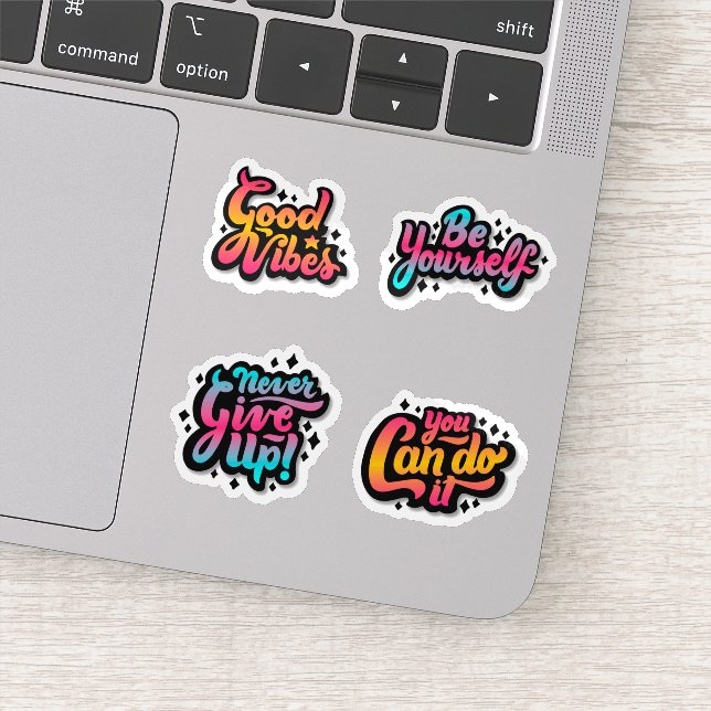 Inspirational lettering sticker set (Detail)