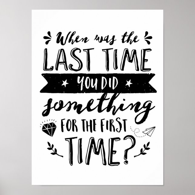 Inspirational Life and Travel Quote Poster (Front)