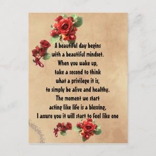 Inspirational Life Is A Blessing Quote Postcard