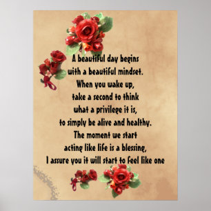 Inspirational Life Is A Blessing Quote Poster