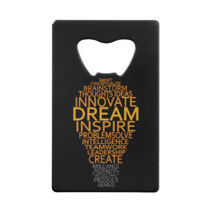 Inspirational Light Bulb custom bottle opener Wallet Bottle Opener