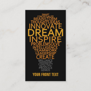 Inspirational Light Bulb custom business cards