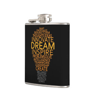 Inspirational Light Bulb custom flask