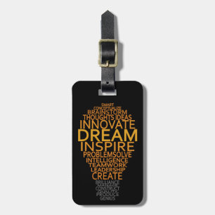 Inspirational Light Bulb custom luggage tag