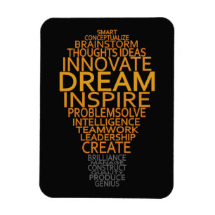 Inspirational Light Bulb custom magnets