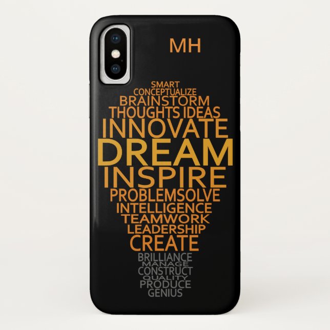 Inspirational Light Bulb custom monogram cases (Back)