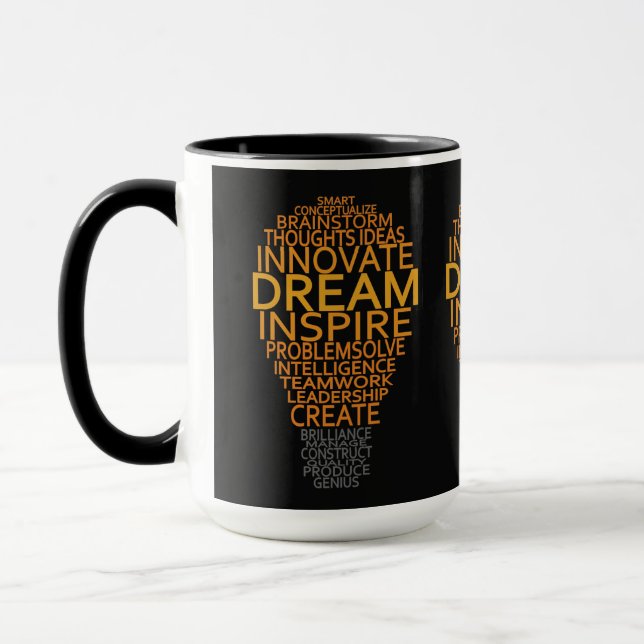 Inspirational Light Bulb custom mugs (Left)