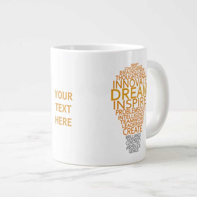Inspirational Light Bulb custom mugs (Front Right)
