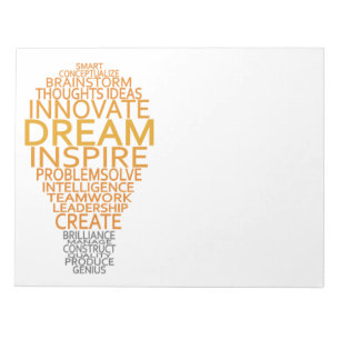 Inspirational Light Bulb custom notepad