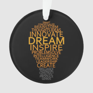 Inspirational Light Bulb custom ornament