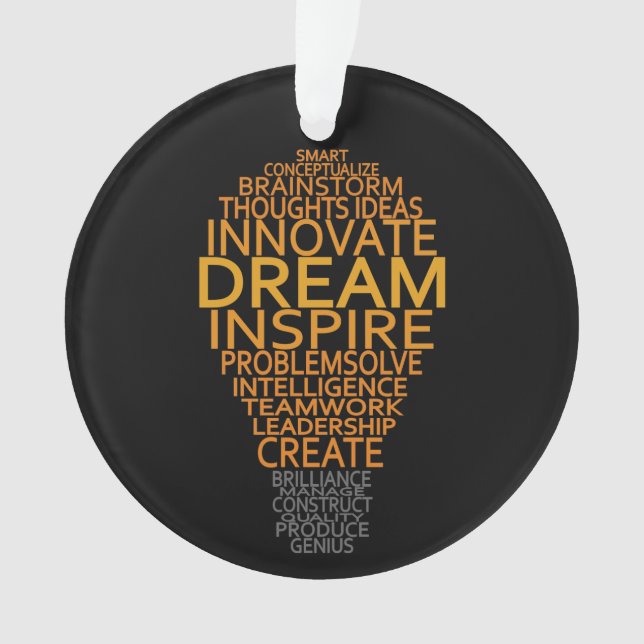 Inspirational Light Bulb custom ornament (Front)