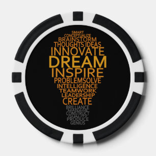 Inspirational Light Bulb custom poker chips