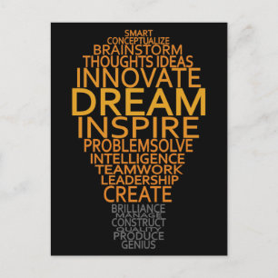 Inspirational Light Bulb custom postcard