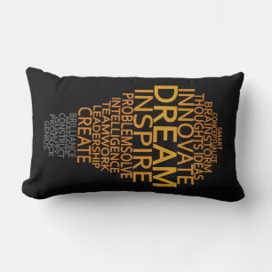 Inspirational Light Bulb custom throw pillow