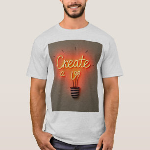 Inspirational Light Bulb Design T-Shirt