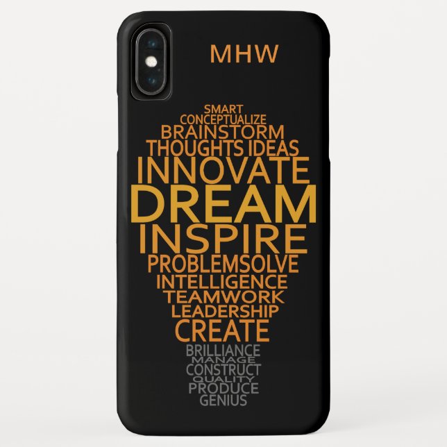 Inspirational Lightbulb custom monogram cases (Back)