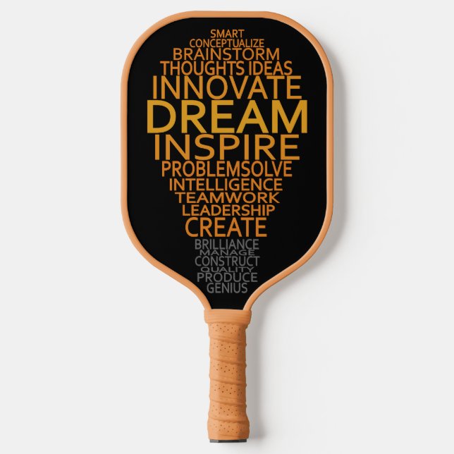 Inspirational Lightbulb Pickleball Paddle (Front)