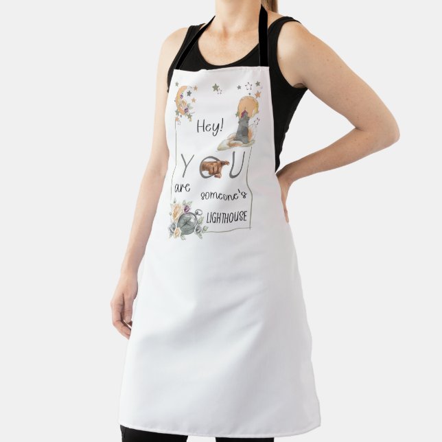 Inspirational Lighthouse Gift Positive Reminder Apron (Insitu)