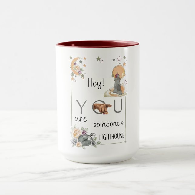 Inspirational Lighthouse Gift Positive Reminder Mug (Center)