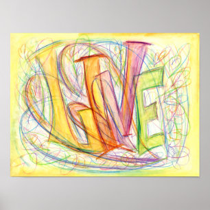 Inspirational Live Word Art Poster