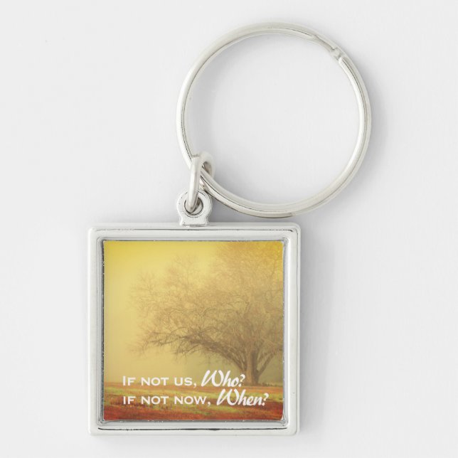 Inspirational Lone Tree Landscape Keychain (Front)