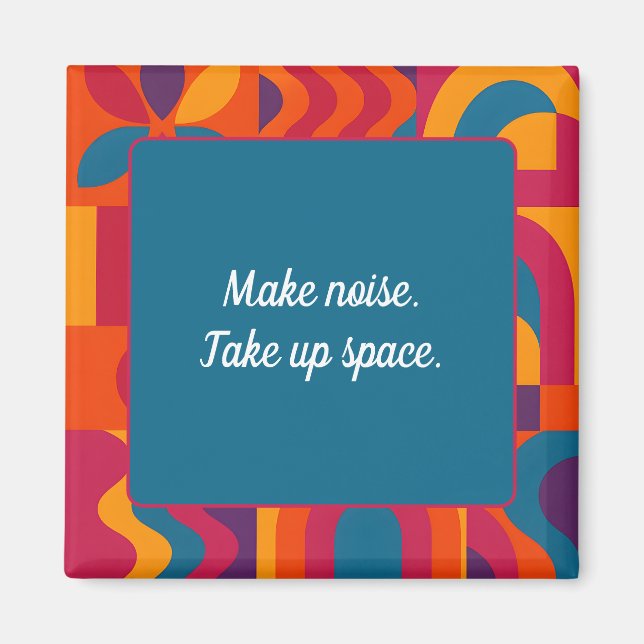 Inspirational Magnet - Bold Abstrait Motif (Devant)